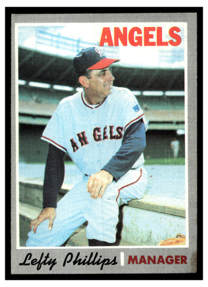 1970 Topps Baseball Lefty Phillips #376 Manager Card VG front of card
