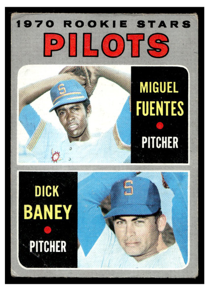 1970 Topps Baseball Miguel Fuentes / Dick Baney #88 Rookie Stars Rookie Card VG front of card