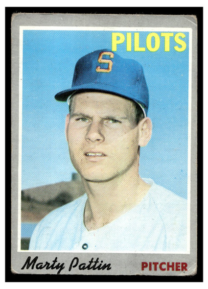1970 Topps Baseball Martin Pattin #31 VG front of card