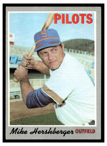1970 Topps Baseball Mike Hershberger #596 Good front of card