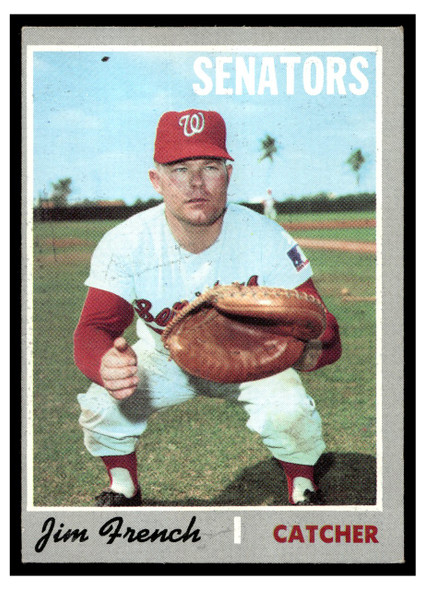 1970 Topps Baseball Jim French #617 VG front of card