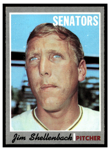 1970 Topps Baseball Jim Shellenback #389 VG front of card