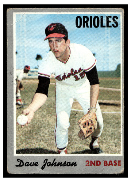 1970 Topps Baseball Dave Johnson #45 VG front of card
