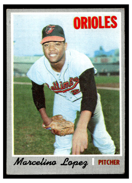 1970 Topps Baseball Marcelino Lopez #344 VG front of card