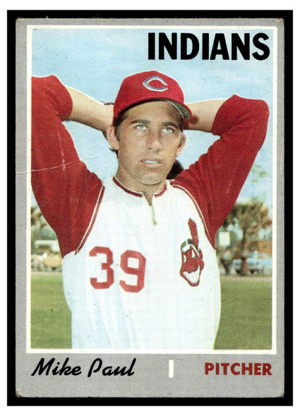 1970 Topps Baseball Mike Paul #582 VG front of card