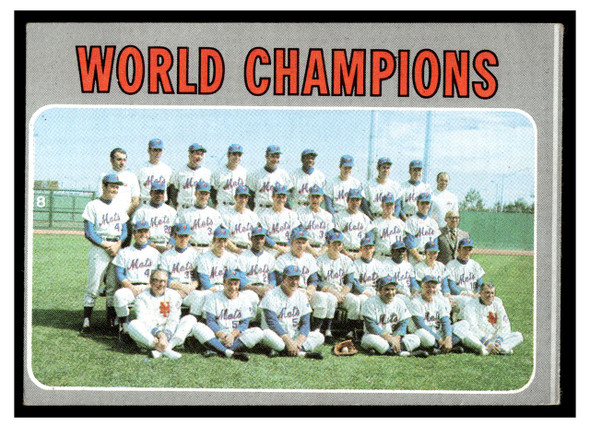 1970 Topps Baseball World Champions (New York Mets) #1 Team Records VG front of card