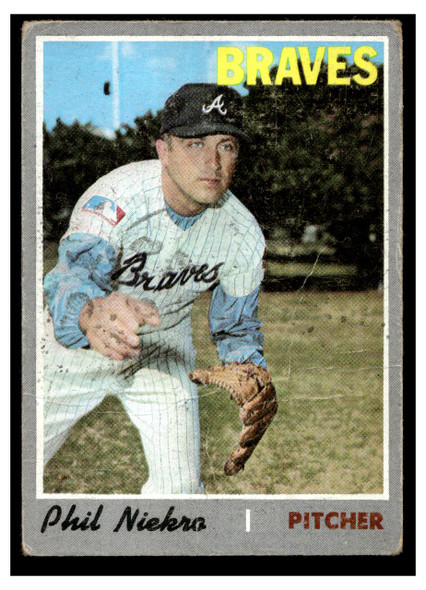 1970 Topps Baseball Phil Niekro #160 VG front of card
