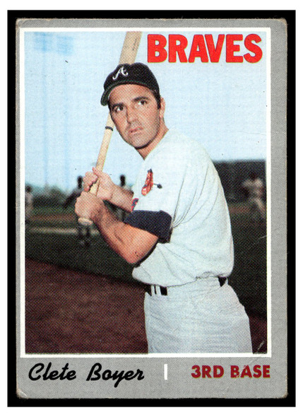 1970 Topps Baseball Clete Boyer #206 VG front of card