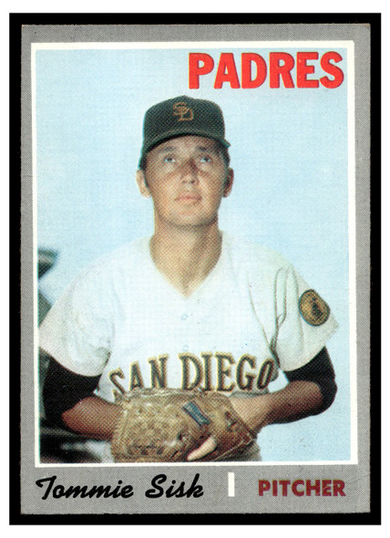 1970 Topps Baseball Tommie Sisk #374 VG-EX front of card