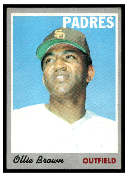 1970 Topps Baseball Ollie Brown #130 VG front of card