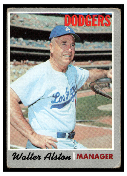 1970 Topps Baseball Walter Alston #242 HOF VG front of card