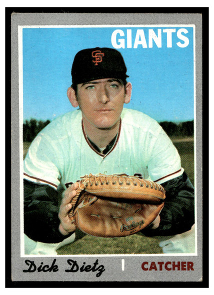 1970 Topps Baseball Dick Dietz #135 VG front of card