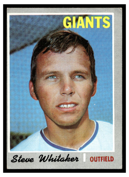 1970 Topps Baseball Steve Whitaker #496 VG-EX front of card
