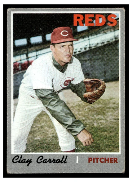 1970 Topps Baseball Clay Carroll #133 VG front of card