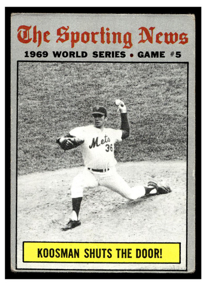 1970 Topps Baseball Jerry Koosman #309 World Series VG-EX front of card