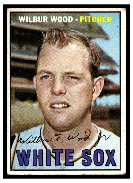 1967 Topps Baseball Wilbur Wood #391 VG front of card