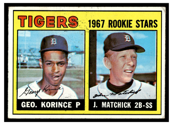 1967 Topps Baseball George Korince / J. Matchick #72 Rookie Stars VG front of card