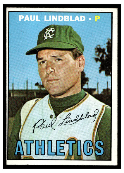 1967 Topps Baseball Paul Lindblad #227 VG front of card