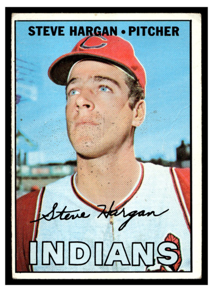 1967 Topps Baseball Steve Hargan #440 VG-EX front of card