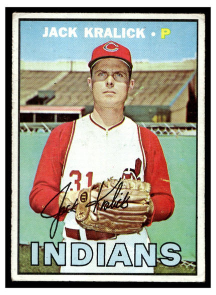 1967 Topps Baseball Jack Kralick #316 VG-EX front of card