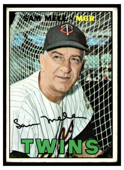1967 Topps Baseball Sam Mele #418 VG-EX front of card