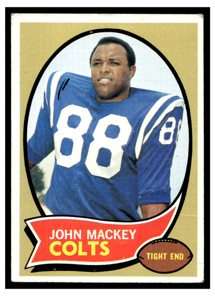 1970 Topps John Mackey #62 Low Grade - Creases front of card