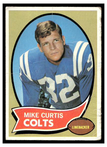 1970 Topps Mike Curtis #201 Low Grade - Creases — Example A front of card