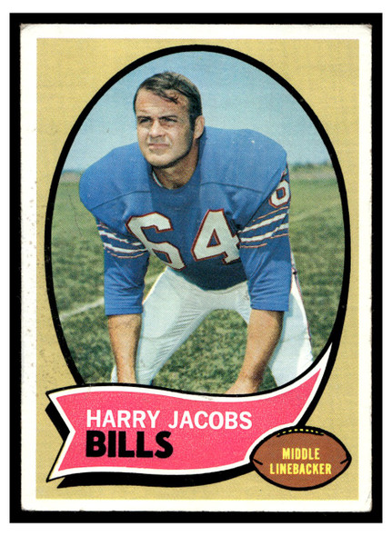 1970 Topps Harry Jacobs #13 VG front of card
