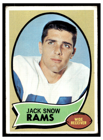 1970 Topps Jack Snow #44 Low Grade - Marks front of card