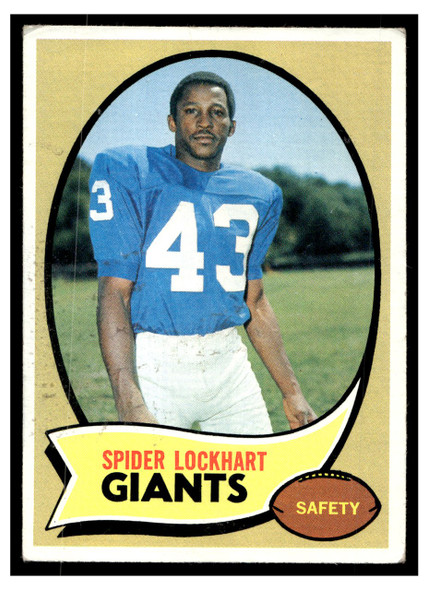 1970 Topps Spider Lockhart #17 Low Grade - Marks front of card