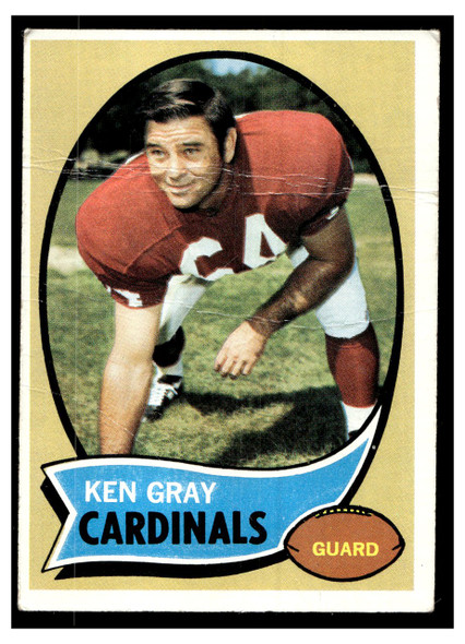 1970 Topps Ken Gray #92 Low Grade - Creases — Example A front of card
