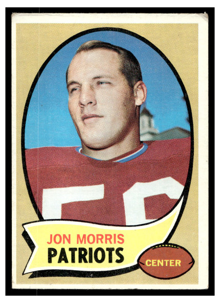 1970 Topps Jon Morris #214 Low Grade - Creases front of card