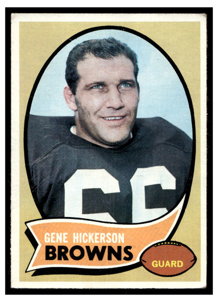 1970 Topps Football Gene Hickerson #233 VG front of card