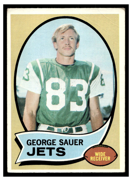 1970 Topps Football George Sauer #176 Good front of card
