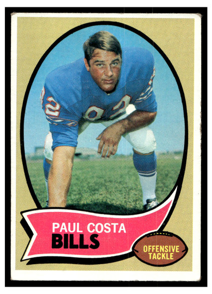 1970 Topps Football Paul Costa #36 Good — Example A front of card
