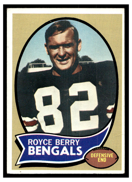 1970 Topps Football Royce Berry #86 Good front of card