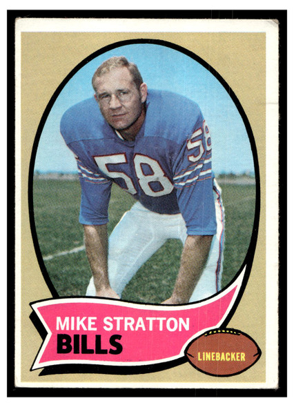 1970 Topps Football Mike Stratton #252 Good front of card