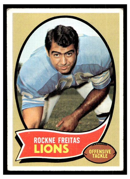 1970 Topps Football Rockne Freitas #96 Low Grade - Marks front of card