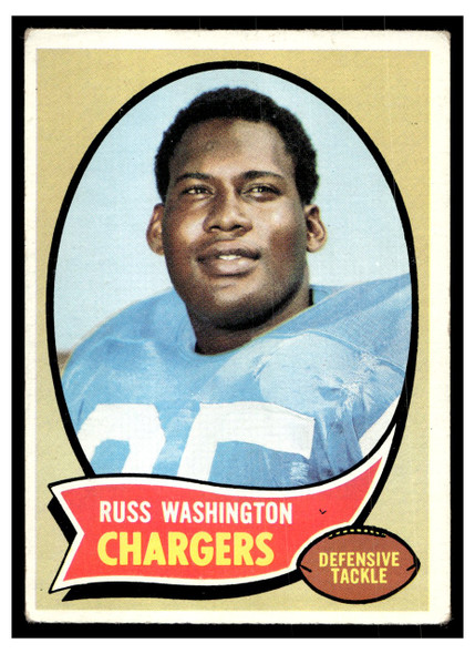 1970 Topps Football Russ Washington #206 Low Grade - Marks front of card