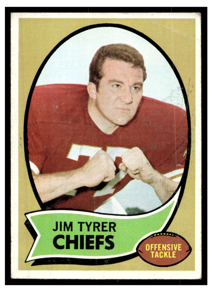 1970 Topps Football Jim Tyrer #263 Low Grade - Marks front of card