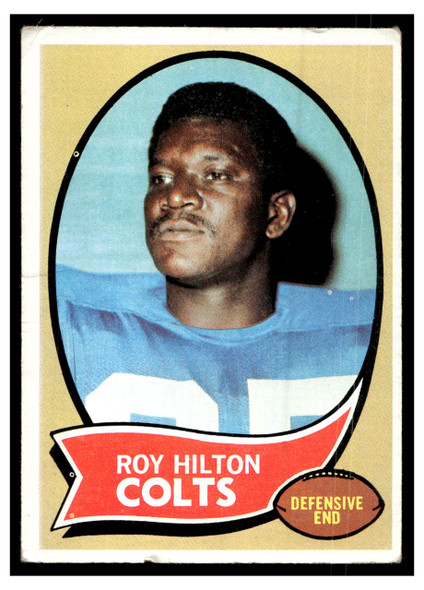1970 Topps Football Roy Hilton #38 Low Grade - Creases front of card