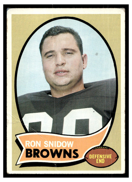 1970 Topps Football Ron Snidow #194 Low Grade - Marks front of card