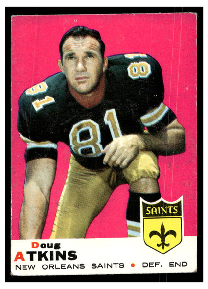 1969 Topps Football Doug Atkins #105 Good front of card
