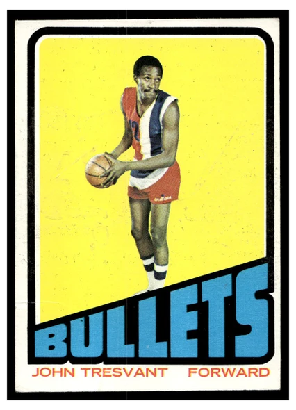 1972 Topps Basketball John Tresvant #87 Low Grade - Creases front of card