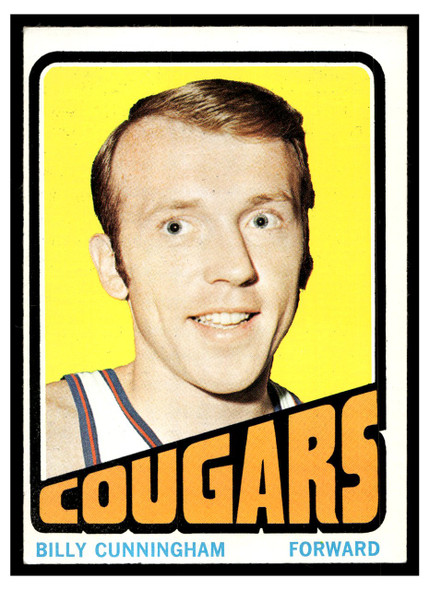 1972 Topps Basketball Billy Cunningham #215 VG front of card