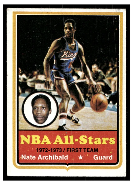 1973 Topps Basketball Nate Archibald #1 VG front of card