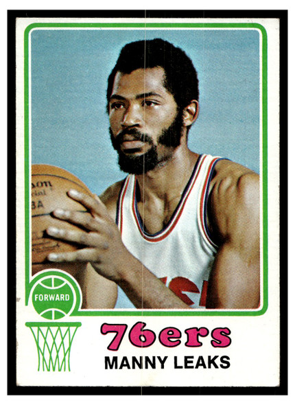 1973 Topps Basketball Manny Leaks #74 Base VG — Example B front of card