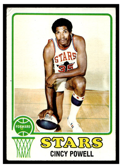 1973 Topps Basketball Cincy Powell #186 Low Grade - Creases front of card