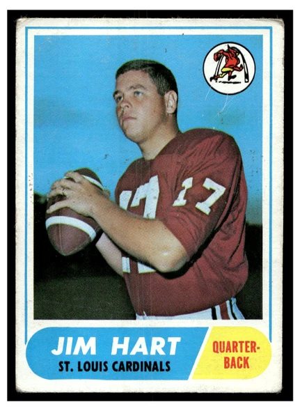 1968 Topps Football Jim Hart #60 VG front of card