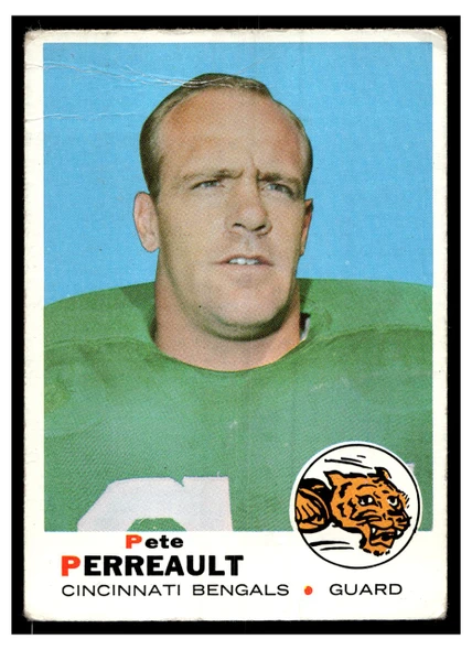 1969 Topps Football Pete Perreault #181 VG front of card